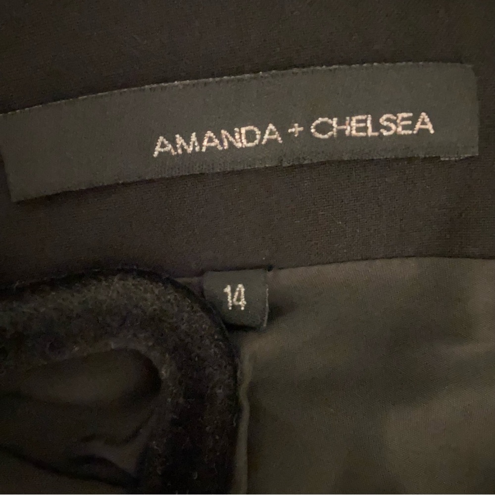 Amanda & Chelsea Black A-Line Skirt GUC 14 - Picture 3 of 5